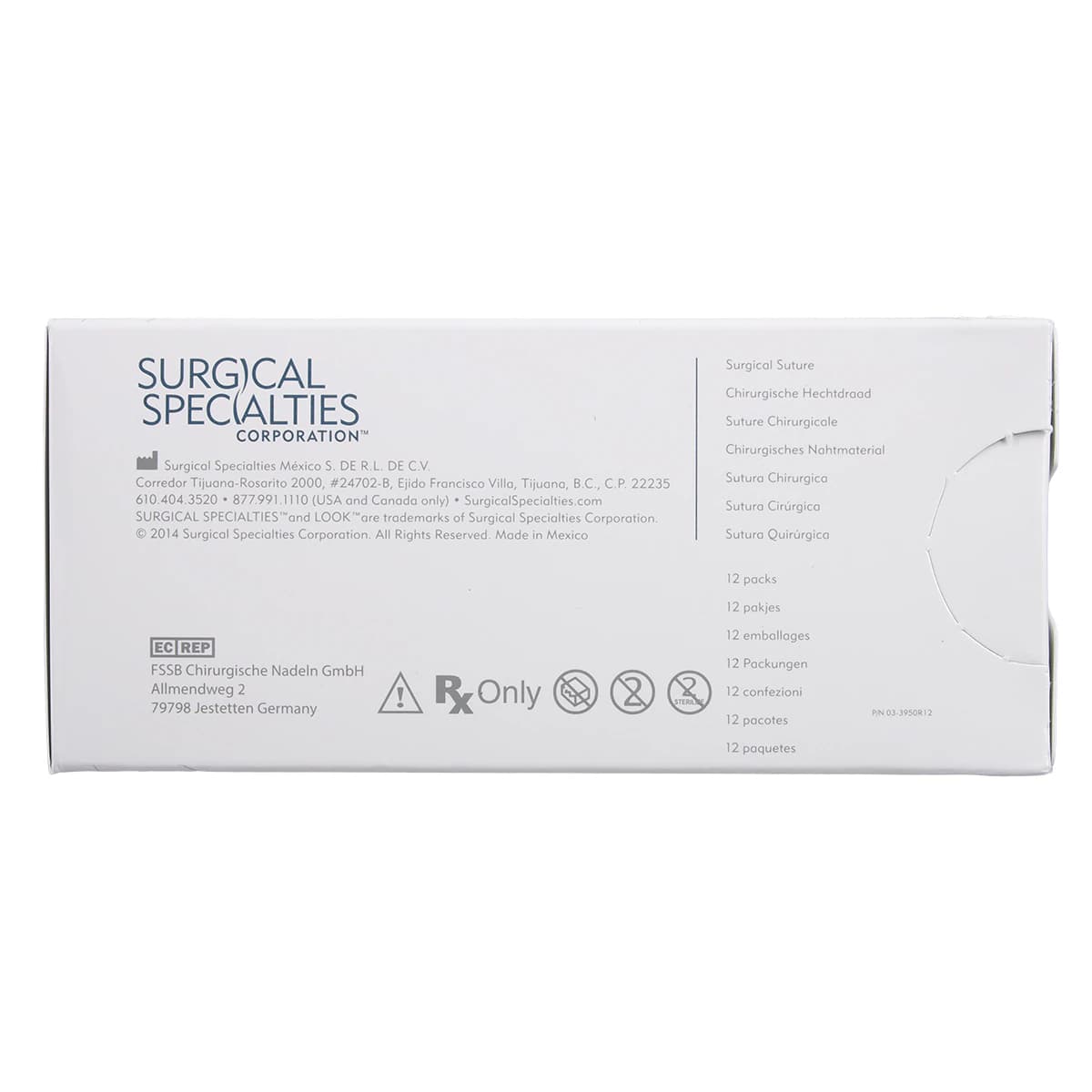 LOOK™ PolySyn™ Absorbable Braided Suture, 5-0 PGA, Undyed, C-17 Reverse Cutting 3/8 Circle Needle, 10" (25cm), 12/Box, 385B thumbnail 4