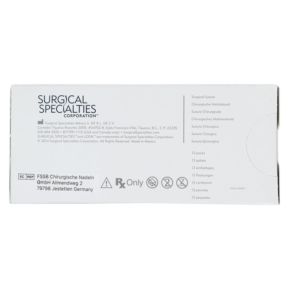 Look Chromic Gut Suture, 5-0, 27" (70 cm), C6 Reverse Cutting Needle, 3/8 Circle, 18 mm, 12/Pk, 557B thumbnail 4