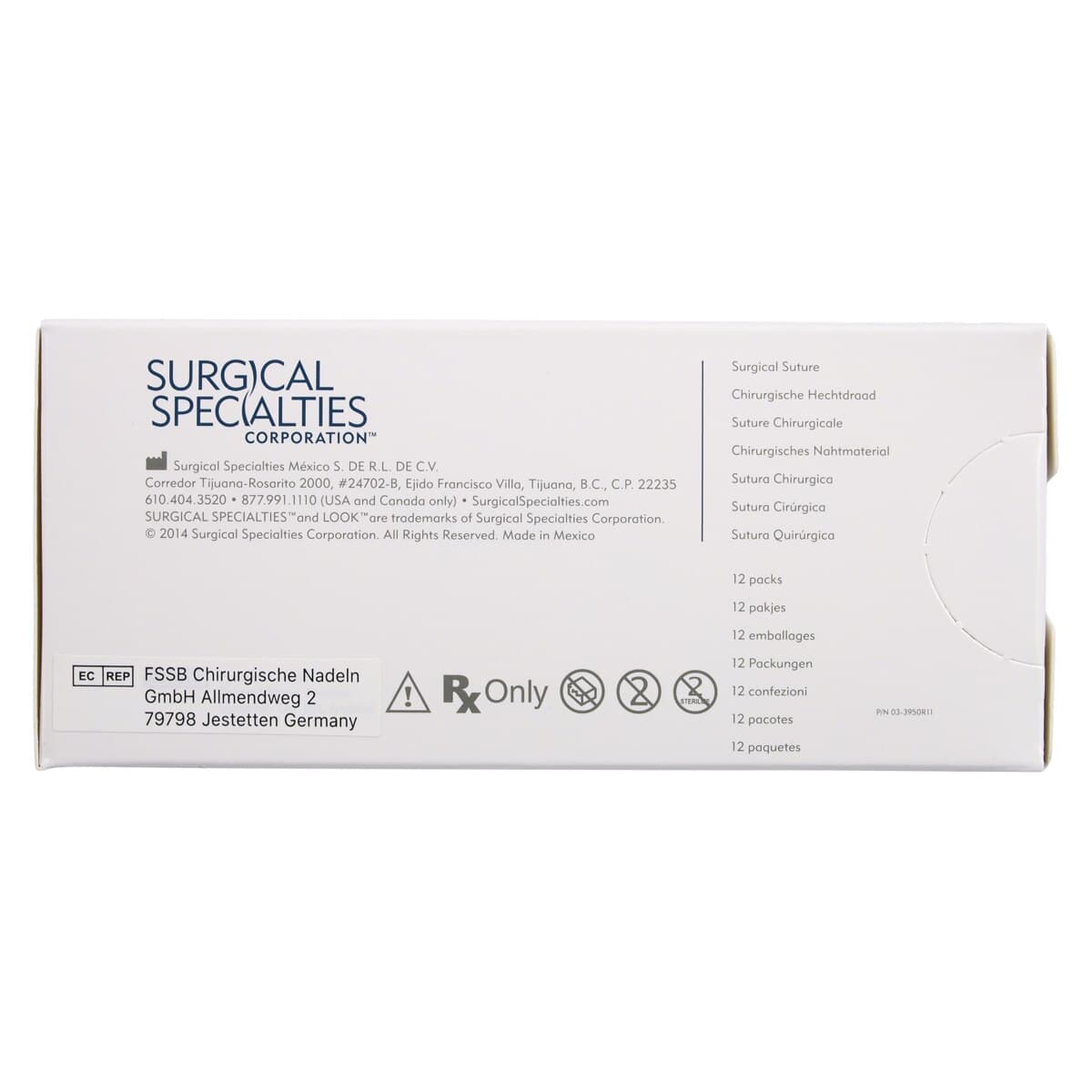 Look 500B Plain Gut Absorbable Suture, 5-0, 18" (45 cm), C-6 Reverse Cutting Needle, 19 mm 3/8 Circle, Beige, 12/Box thumbnail 4