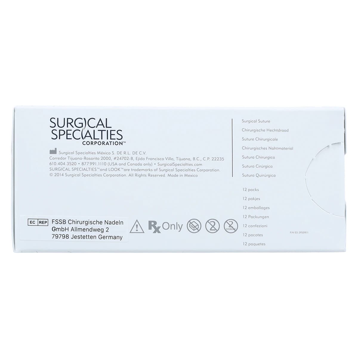 LOOK™ Sharpoint™ Silk Black Braided Non-Absorbable Suture, 5-0, 18", C-17 Reverse Cutting 3/8 Circle Needle, 12/Box, 774B thumbnail 4
