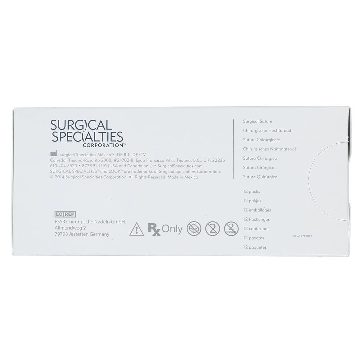 Look 560B Chromic Gut Suture, 3-0, 27" (70 cm), C-6 Reverse Cutting Needle, 3/8 Circle, 12/Pk thumbnail 4