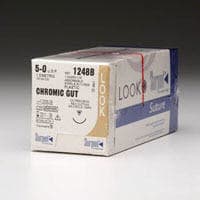 Look 560B Chromic Gut Suture, 3-0, 27" (70 cm), C-6 Reverse Cutting Needle, 3/8 Circle, 12/Pk thumbnail 2