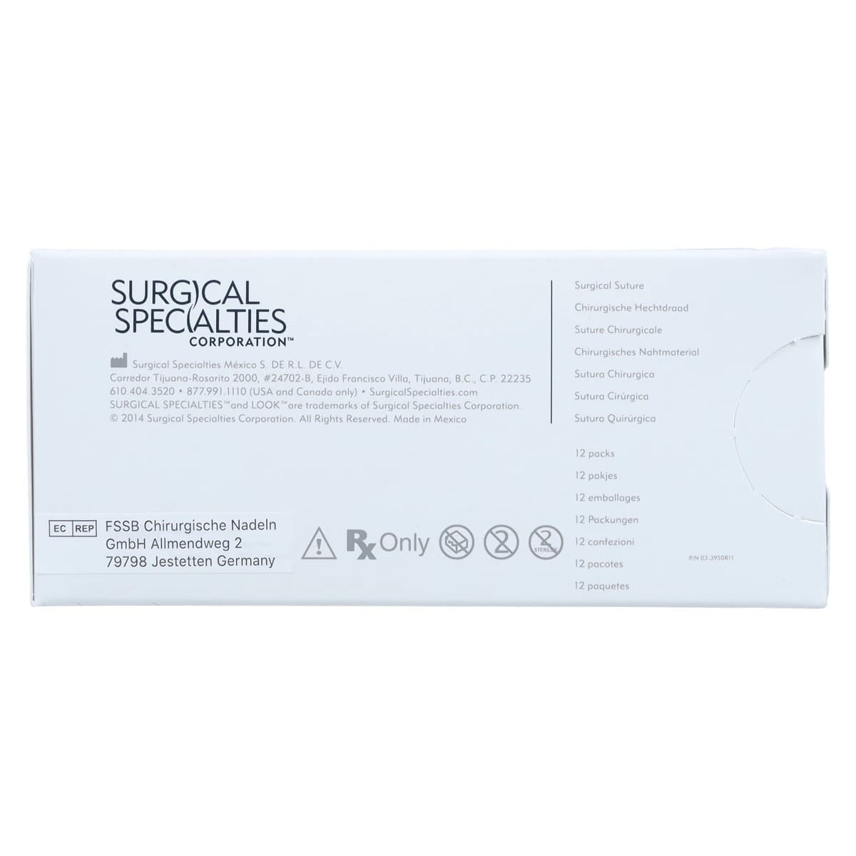Look Chromic Gut Absorbable Suture, 4-0, 27"/70 cm, C-6 Reverse Cutting Needle, 3/8 Circle, 12/Pk, 559B thumbnail 4