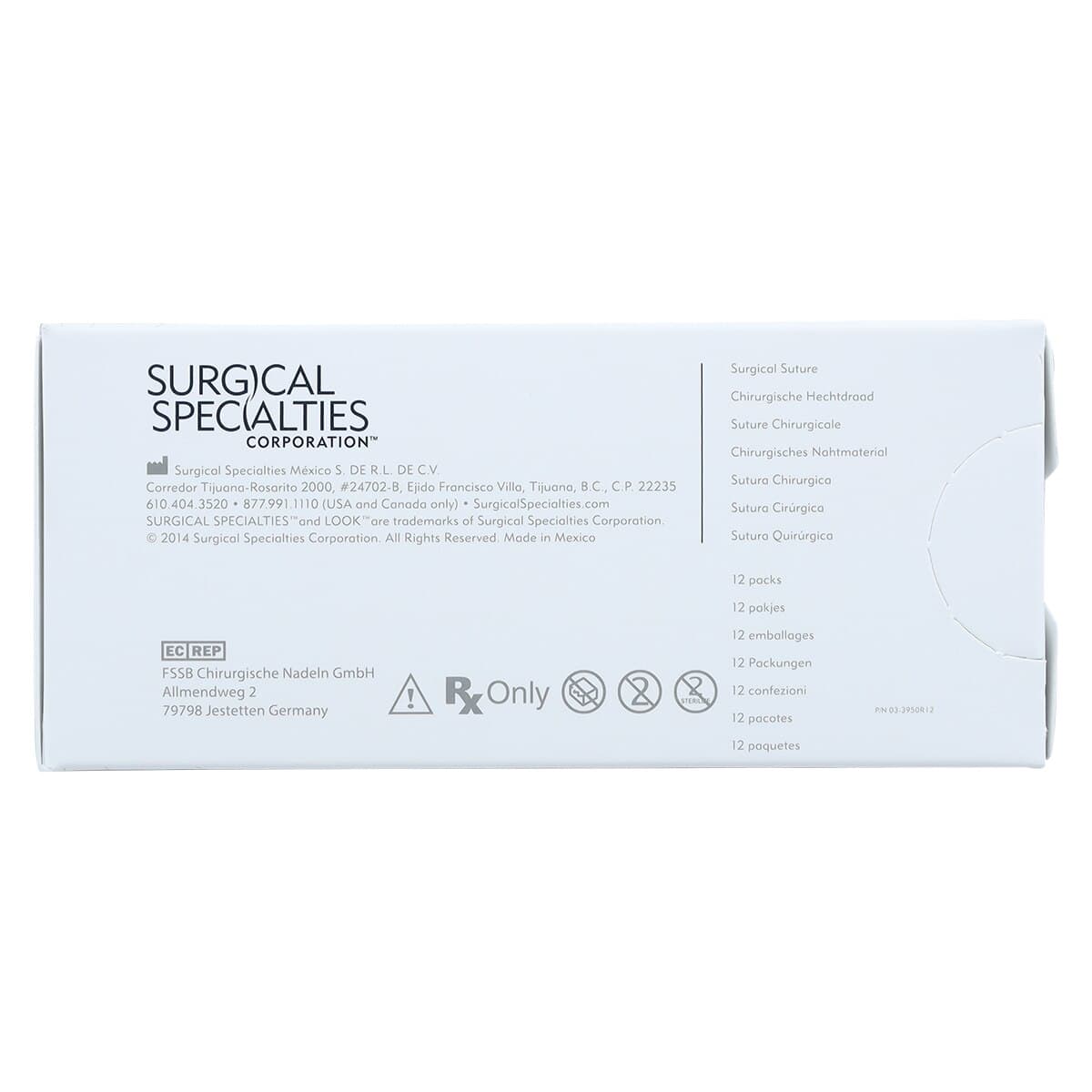 LOOK™ PolySyn™ Absorbable Braided Suture, 4-0, Polyglycolic Acid (PGA), Undyed, C-3 Precision Reverse Cutting Needle, 3/8 Circle, 13mm, 18", 12/Pkg, 494B thumbnail 4