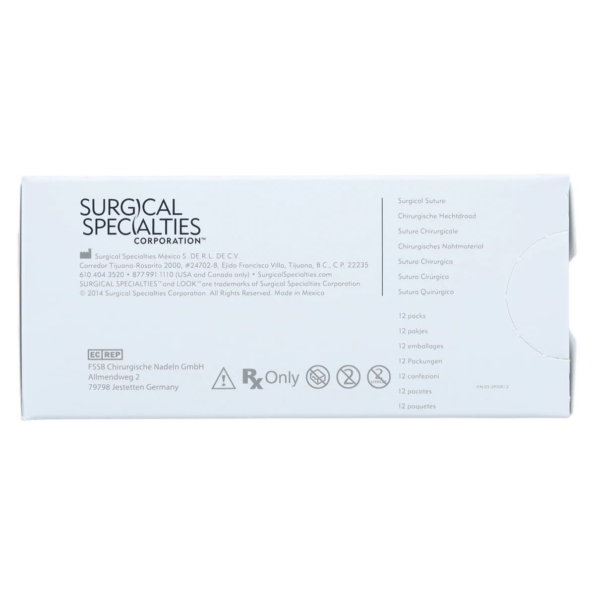 Look Nylon Suture with C17 Needle (RC), Black Monofilament, 4-0, 10"/25 cm, 12/Pk, 931B thumbnail 4