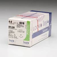 Look Nylon Suture with C17 Needle (RC), Black Monofilament, 4-0, 10"/25 cm, 12/Pk, 931B thumbnail 2
