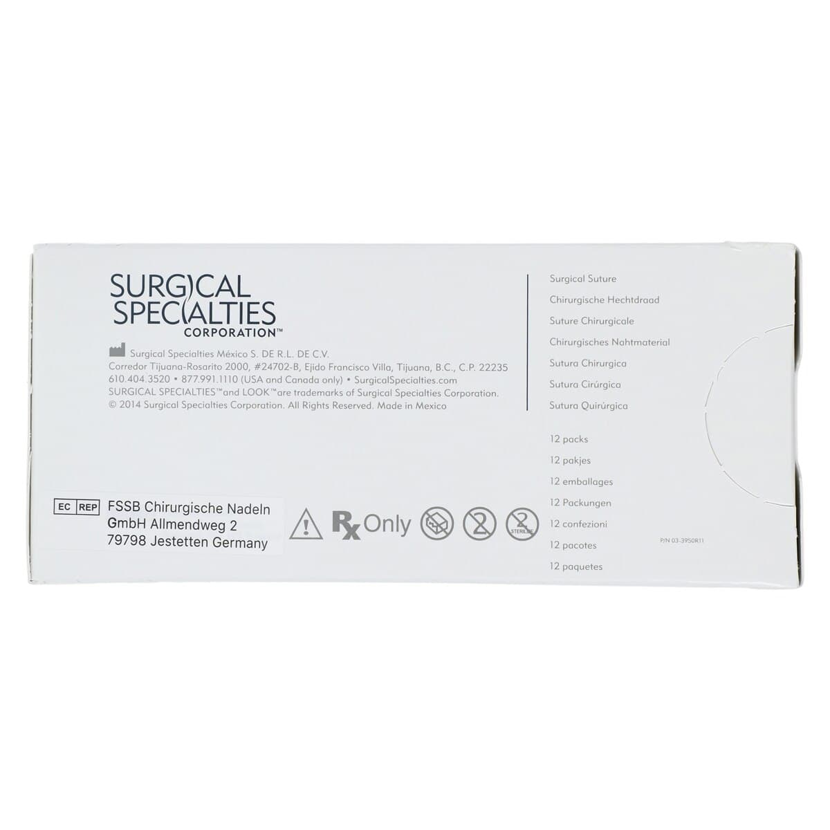 LOOK™ Sharpoint™ Nylon Monofilament Suture, 5-0, Black, 18 Inch, C-3 Precision Reverse Cutting 3/8 Circle Needle, 12/Pkg, 1285B thumbnail 4