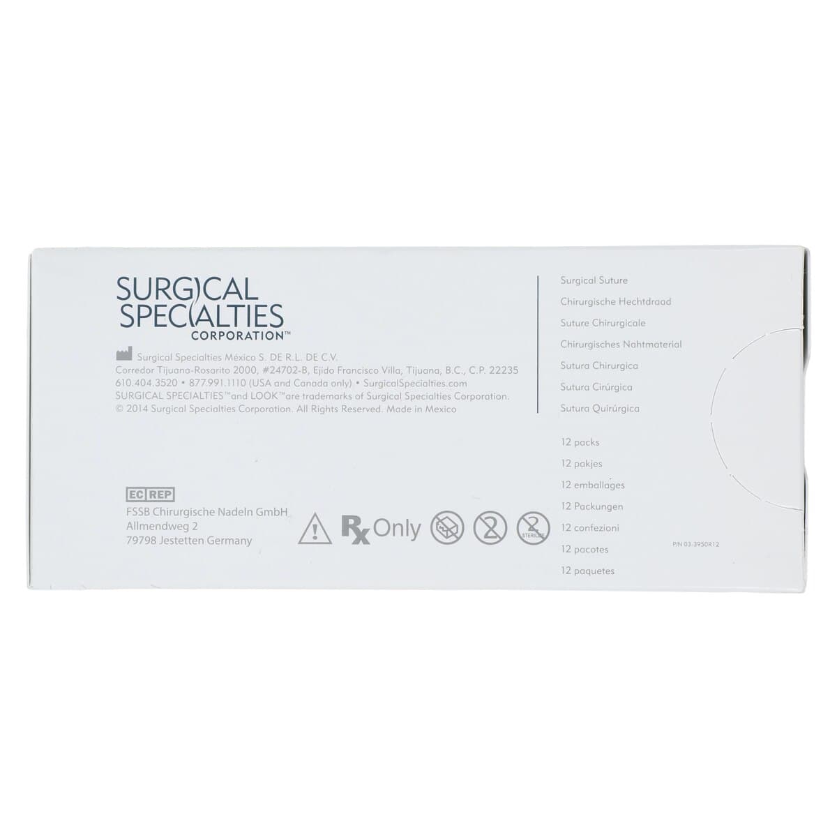 Look 598B Chromic Gut Suture, 5-0, 18" (45 cm), C26 Reverse Cutting Needle, 1/2 Circle, 15 mm, 12/Pk thumbnail 4