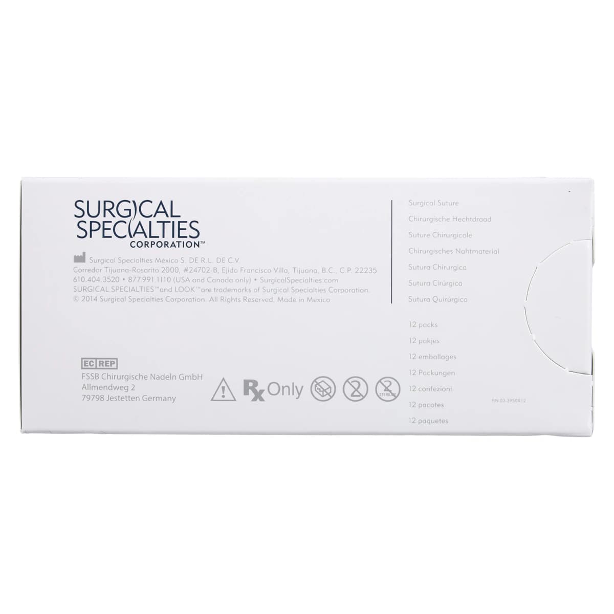 Look 785B Silk Suture with C31 Reverse Cutting Needle, Black Braided, Non-Absorbable, 3-0, 18"/45 cm, 12/Pk thumbnail 4