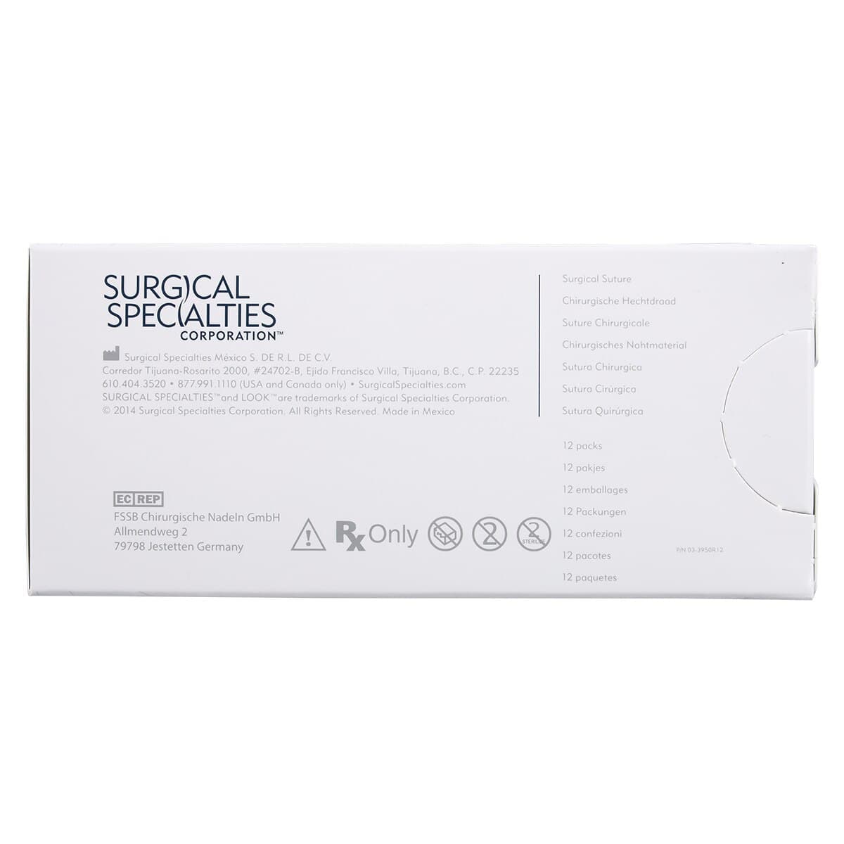 Look Suture 5/0 Plain Gut, 10" (25cm), C-17 Reverse Cutting 3/8 Circle 12mm Needle, Box of 12, 521B thumbnail 4
