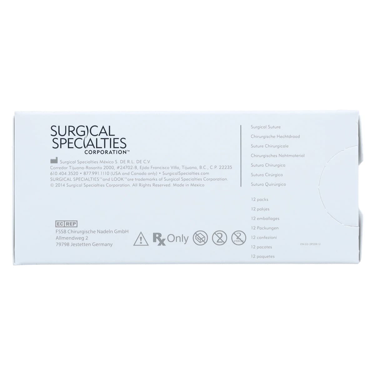 Look 945B Nylon Suture, 5-0, Black Monofilament, 10" (25 cm), C6 Reverse Cutting Needle 18 mm 3/8 Circle, 12/Pk thumbnail 4