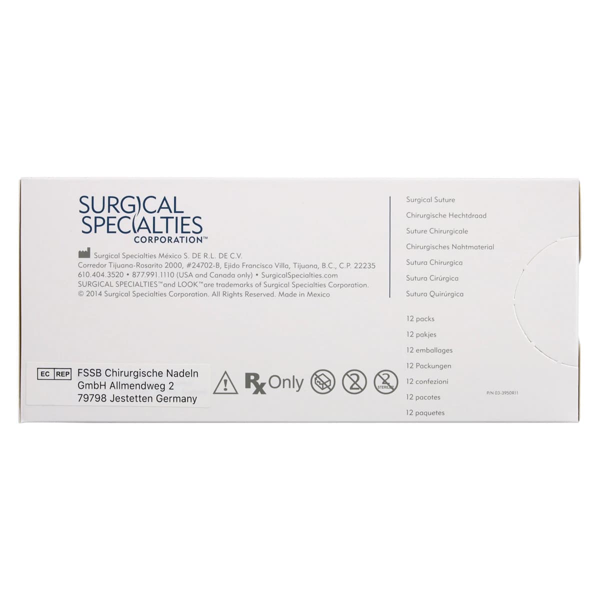 LOOK Chromic Gut Absorbable Suture, 5-0, 14"/35 cm, T28 Taper Point Needle, 1/2 Circle, Undyed, 12/Pk, 590B thumbnail 4