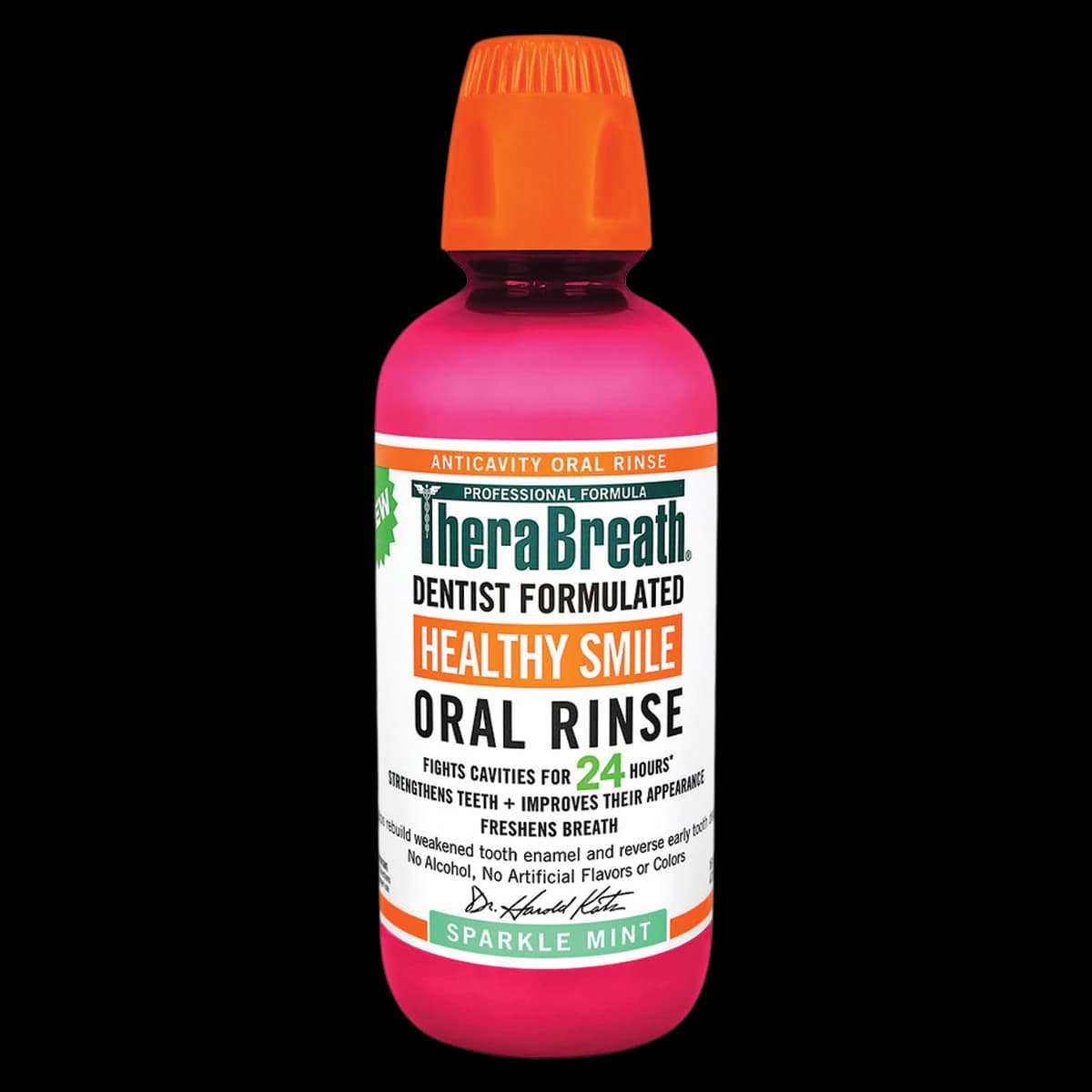 TheraBreath Sparkle Mint Oral Rinse, Alcohol-Free, 16 oz, 3/Pk - TheraBreath Oral Rinse 16oz - Image 1