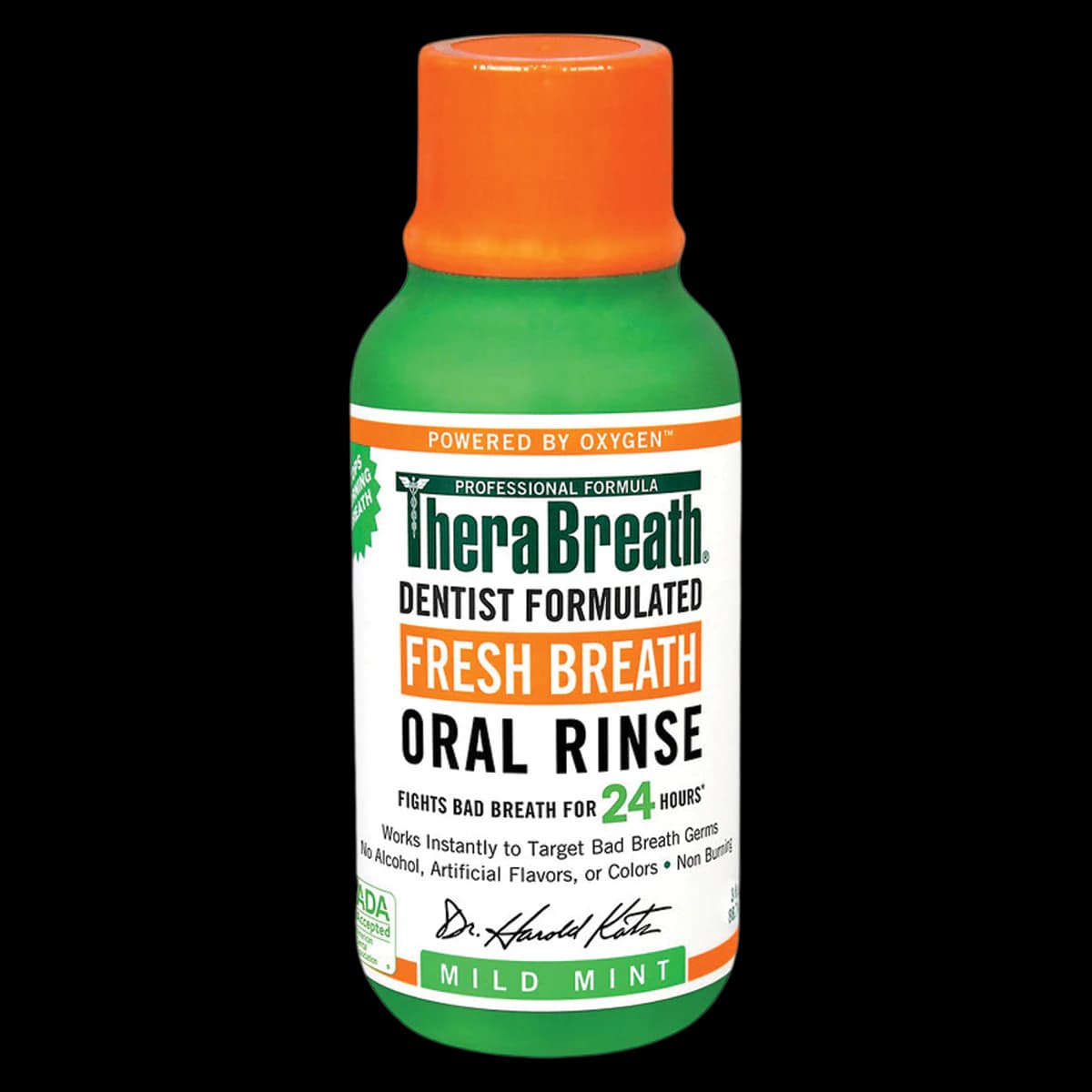 TheraBreath Oral Rinse, Mild Mint, Alcohol Free, 3 oz, 72/Case - TheraBreath Oral Rinse 3 oz - Image 1