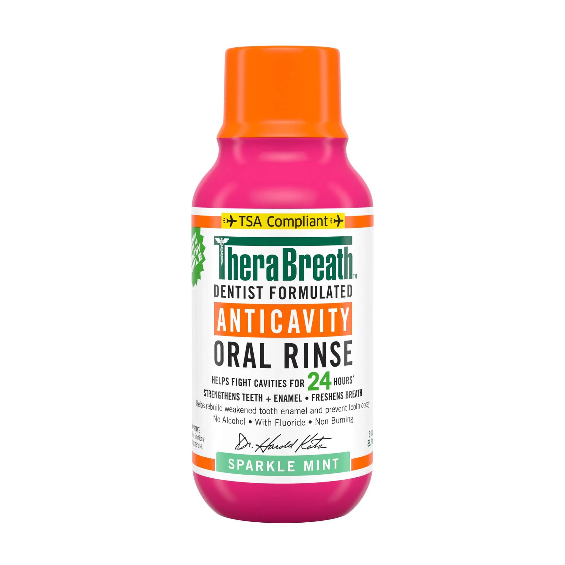 TheraBreath Oral Rinse, Sparkle Mint, Alcohol Free, 3 oz, 72/Case thumbnail 2