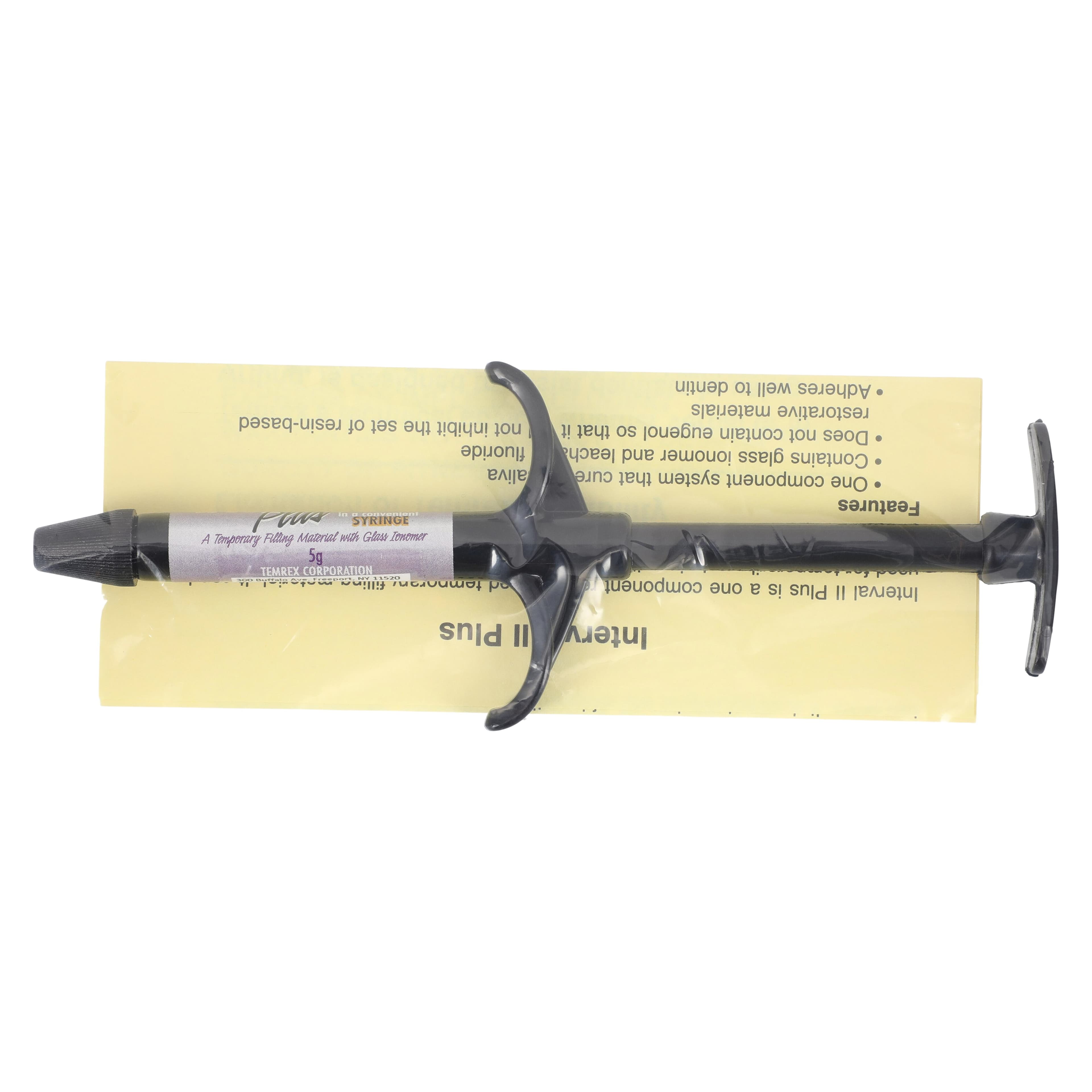 Temrex Interval II Plus Temporary Filling Material Syringe, 5g, Refill, 7560 thumbnail 3