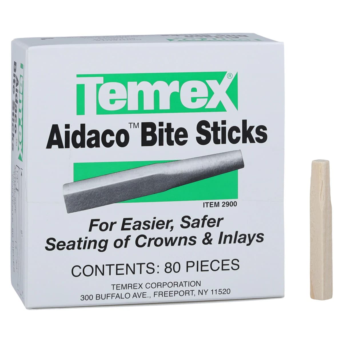 Temrex Aidaco Bite Sticks, Pine Wood, 1/4" x 2", 80/Box, 2900 thumbnail 2