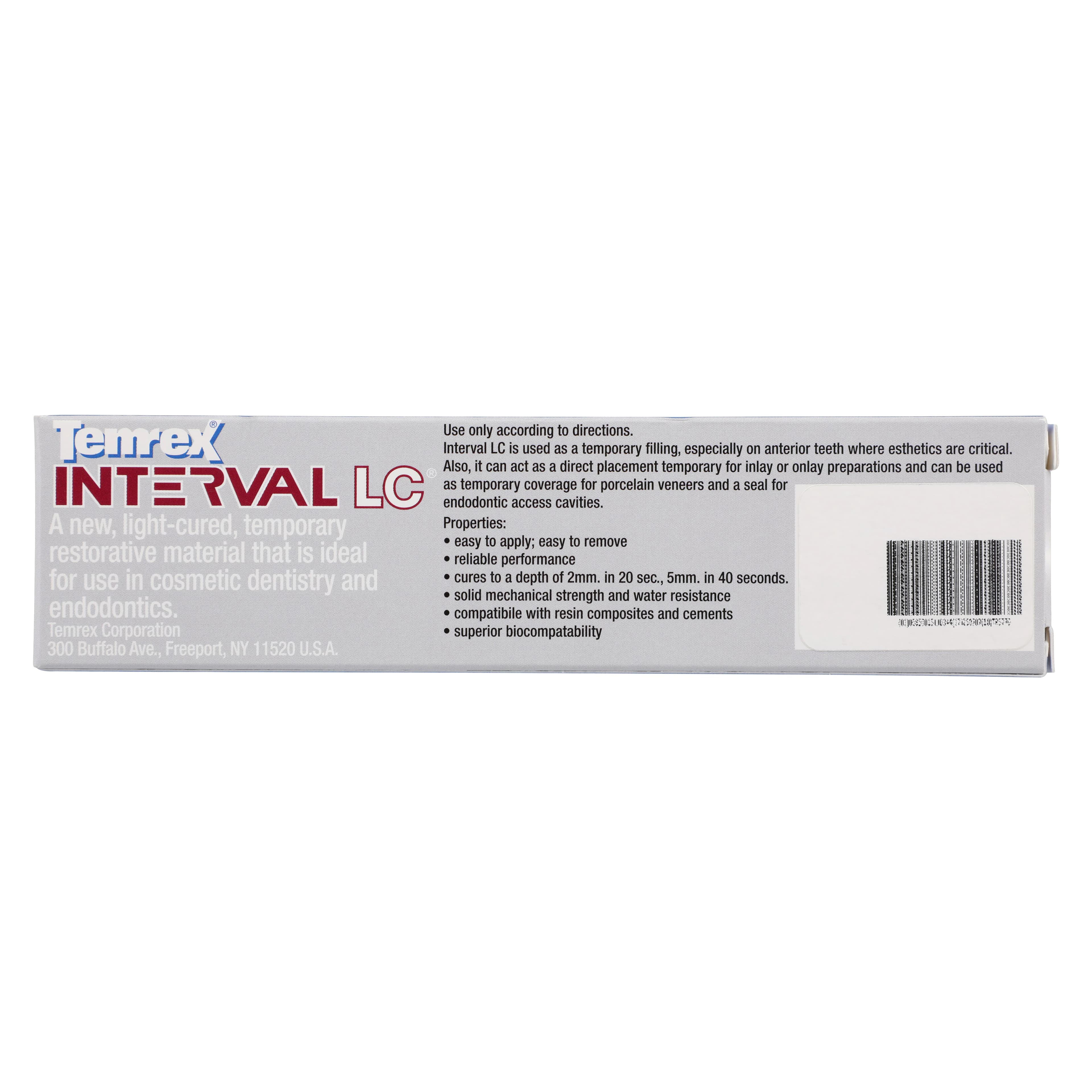 Temrex Interval LC Light-Cured Temporary Restoration Material Syringe, 4.5 g, Refill, 7575 thumbnail 5