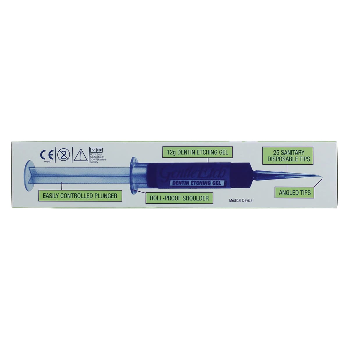 Temrex Gentle-Etch 10% Phosphoric Acid Etching Gel Syringe Kit, 12g, Blue, with 25 Disposable Tips, 7200 thumbnail 8