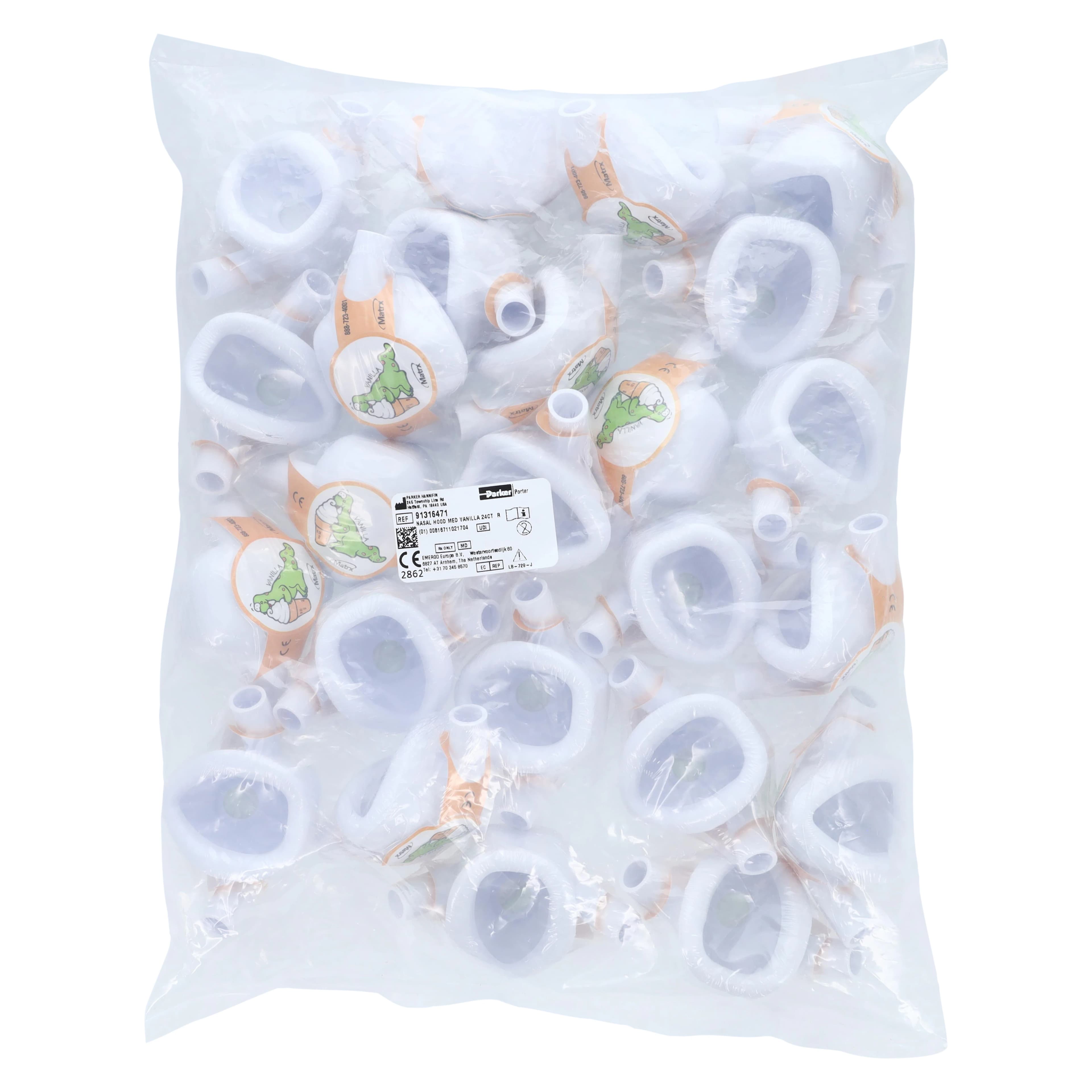 DynoMite Disposable Nasal Hoods, Medium, Vanilla, 24/Pkg, 91316471 thumbnail 8