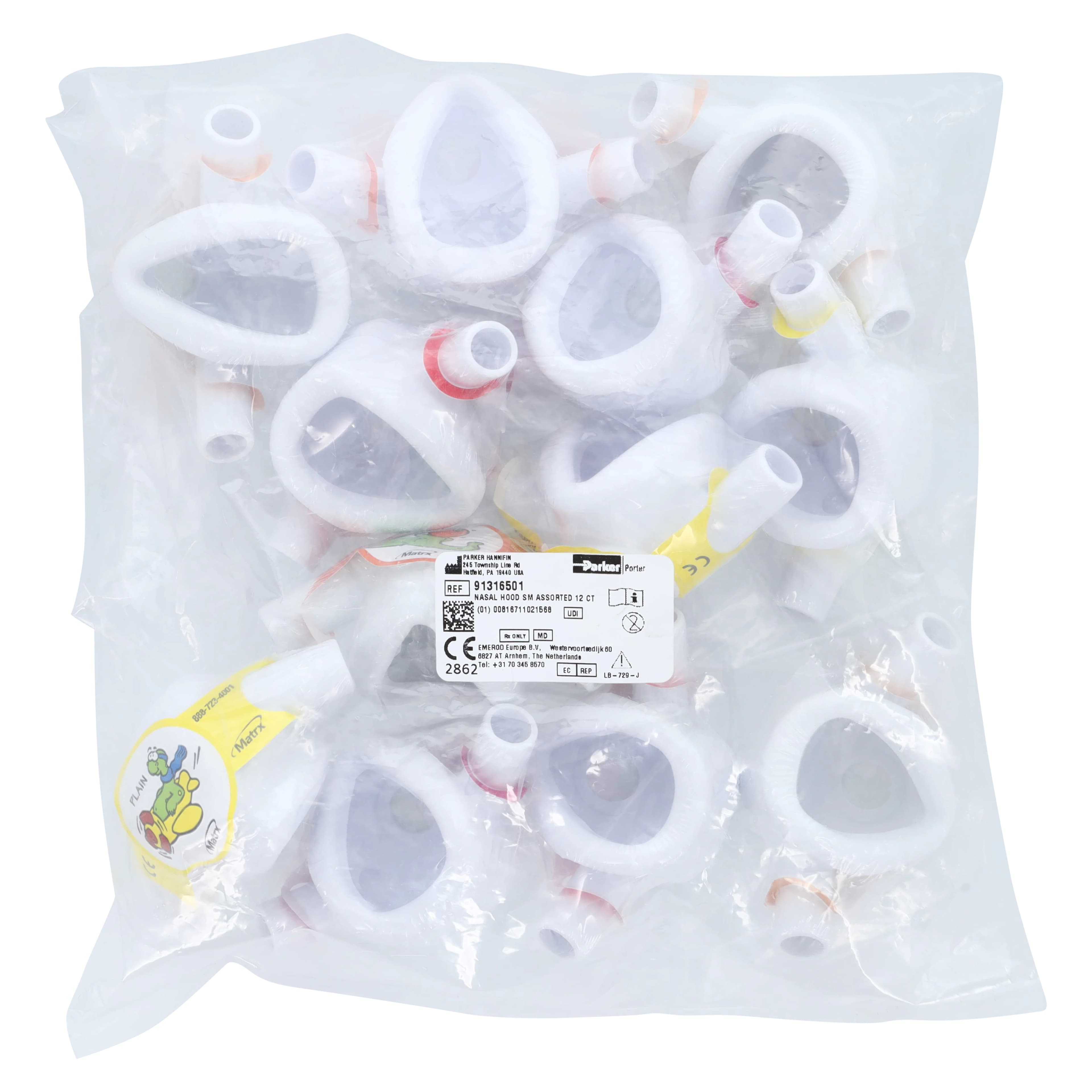 Matrx DynoMite Disposable Nasal Hoods, Small, Assorted Scents, Latex-Free, 12/Bag thumbnail 8