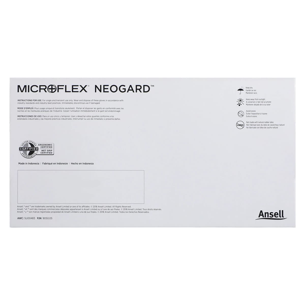 Microflex Neogard Chloroprene Exam Gloves, Powder-Free, Non-Sterile, Medium, Green, 100/Box, C522 thumbnail 7