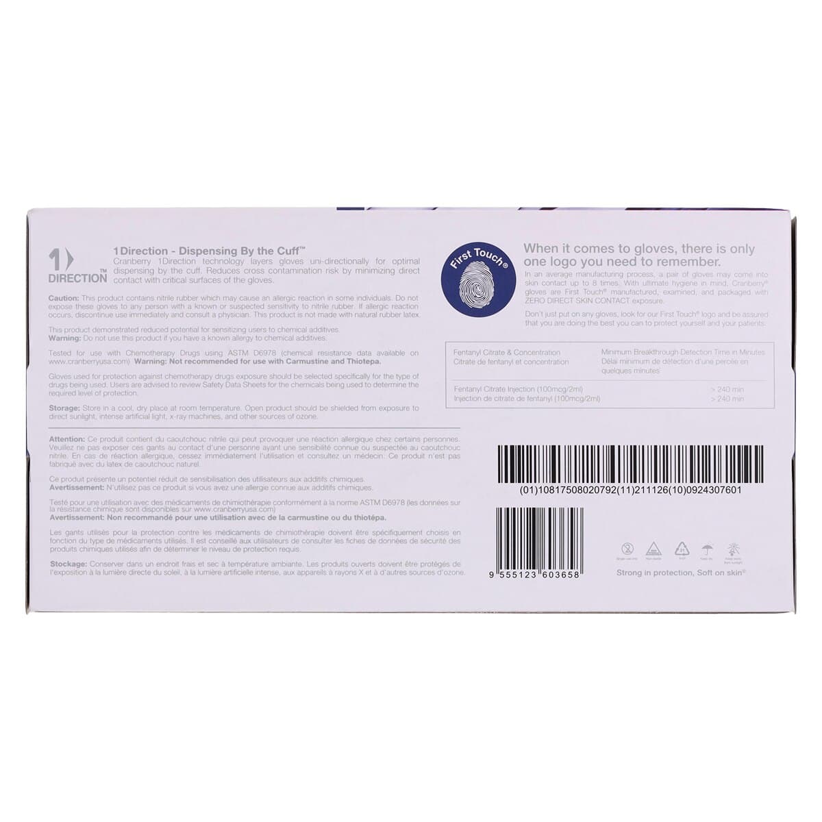 Cranberry Transcend Nitrile Exam Gloves, Powder Free, Non-Sterile, X-Small, Matte Blue, 300/Box, CR3365 thumbnail 10