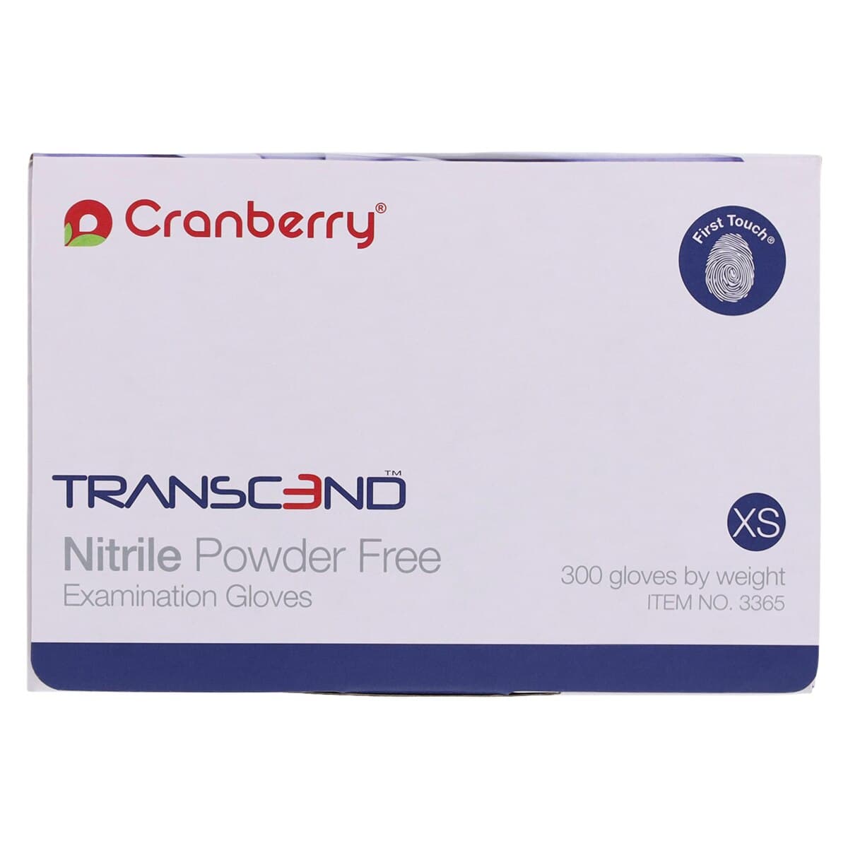 Cranberry Transcend Nitrile Exam Gloves, Powder Free, Non-Sterile, X-Small, Matte Blue, 300/Box, CR3365 thumbnail 9