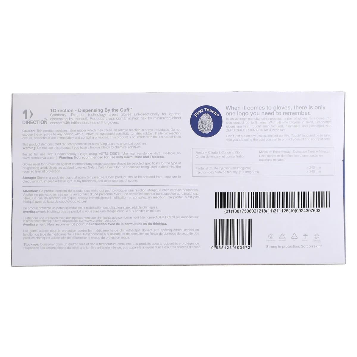 Cranberry Transcend 300 Nitrile Exam Gloves, Powder-Free, Non-Sterile, Medium, Matte Blue, 300/Box, CR3367 thumbnail 10