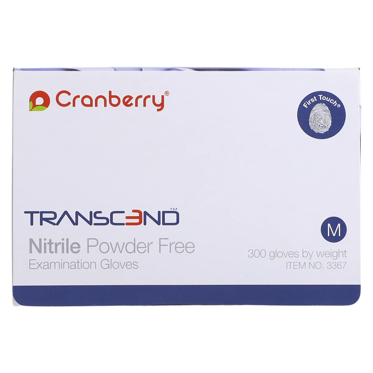 Cranberry Transcend 300 Nitrile Exam Gloves, Powder-Free, Non-Sterile, Medium, Matte Blue, 300/Box, CR3367 thumbnail 8