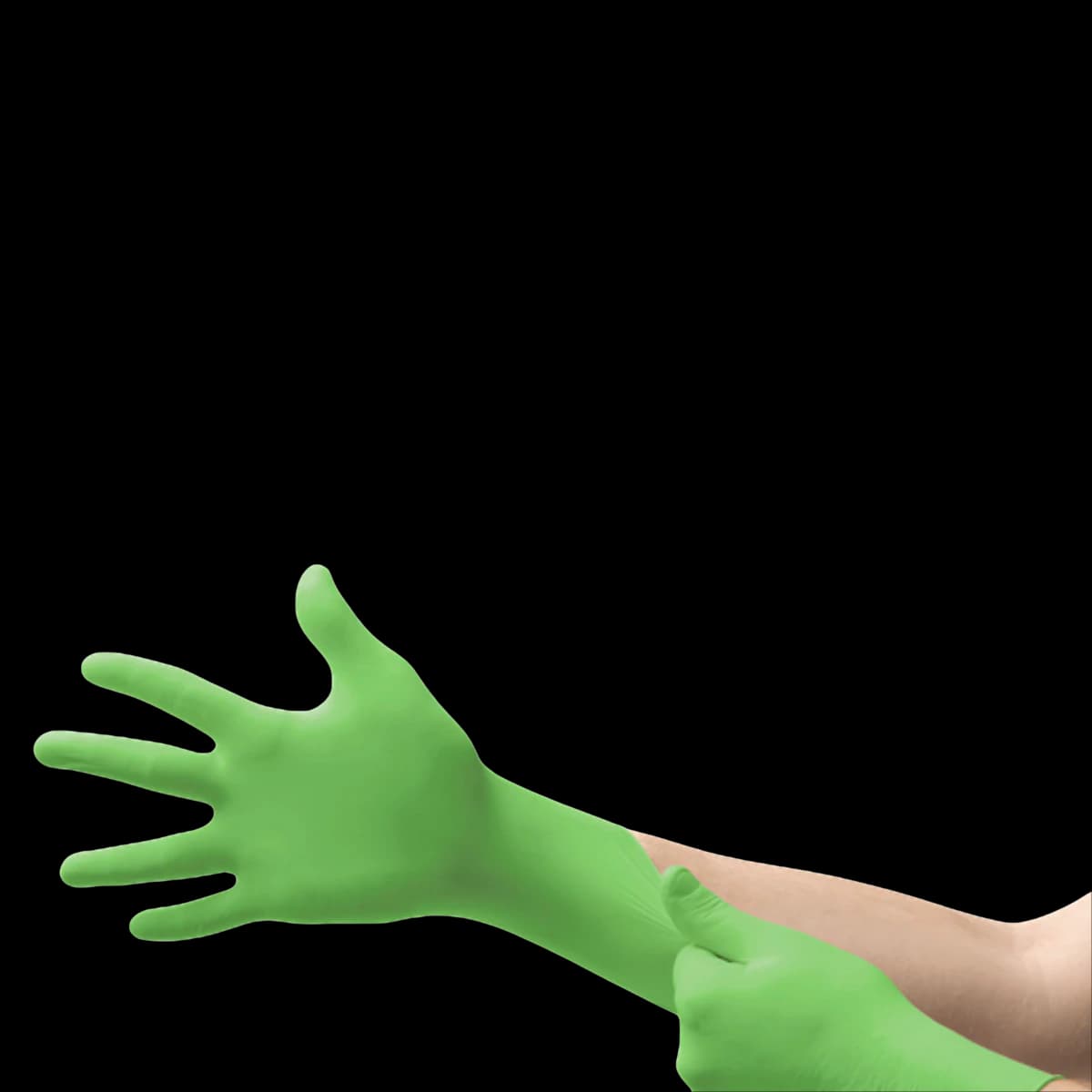 Microflex NeoSoft Neoprene Exam Gloves, X-Small, Powder-Free, Green, Non-Sterile, 100/Box - NeoSoft Neoprene Gloves (XS) LF Green 100Bx - Image 1