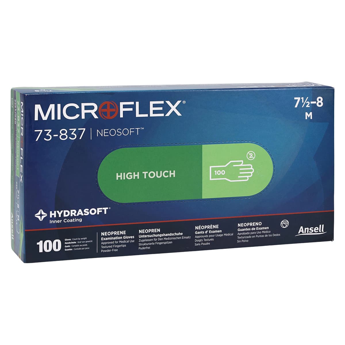 Microflex NeoSoft Neoprene Exam Gloves, Powder Free, Non-Sterile, Medium, Light Green, 100/Box, 73837080 thumbnail 4