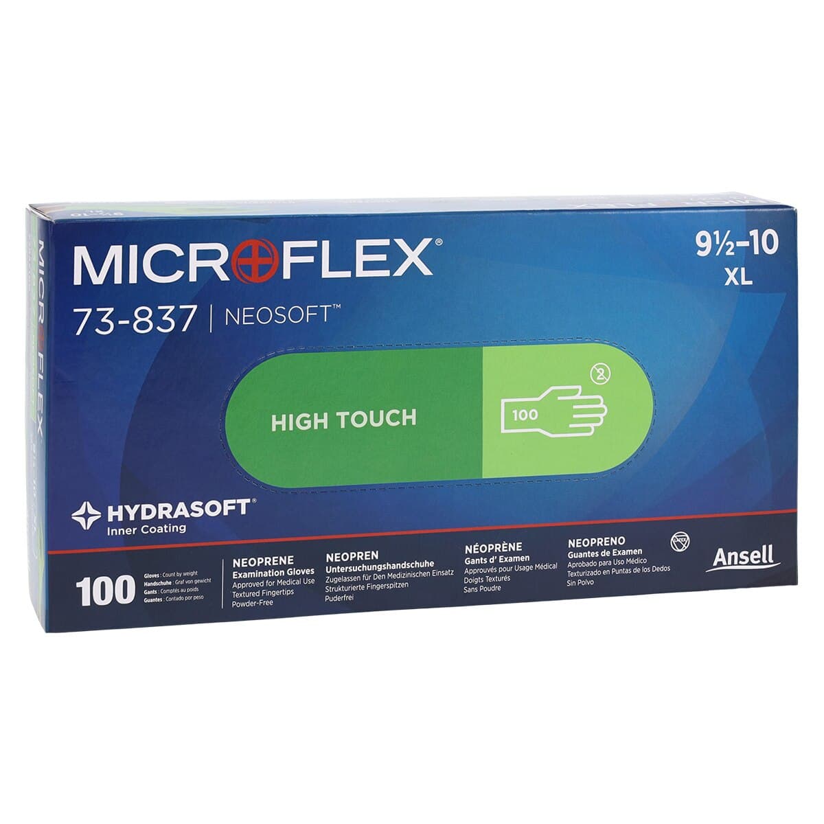 Microflex NeoSoft Neoprene Exam Gloves, Powder Free, Latex Free, X-Large, Green, 100/Bx, 73837100 thumbnail 5