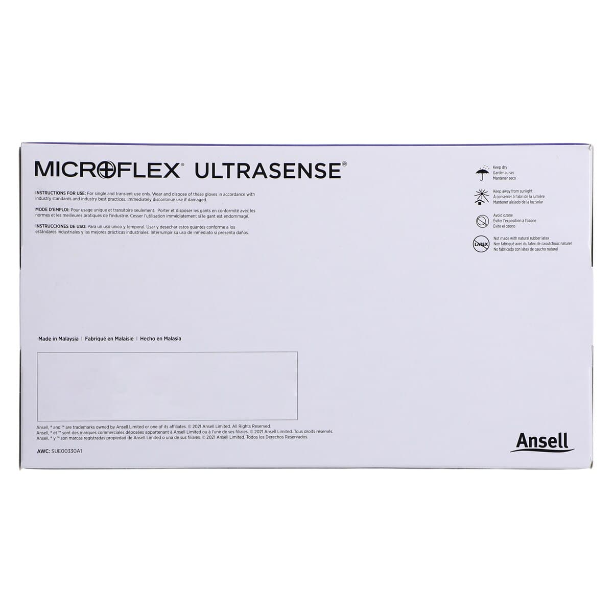 Microflex UltraSense US-220 Nitrile Exam Gloves, Powder Free, Latex Free, Non-Sterile, Extra Large, Blue, Textured, 100/Box, US-220-XL thumbnail 7