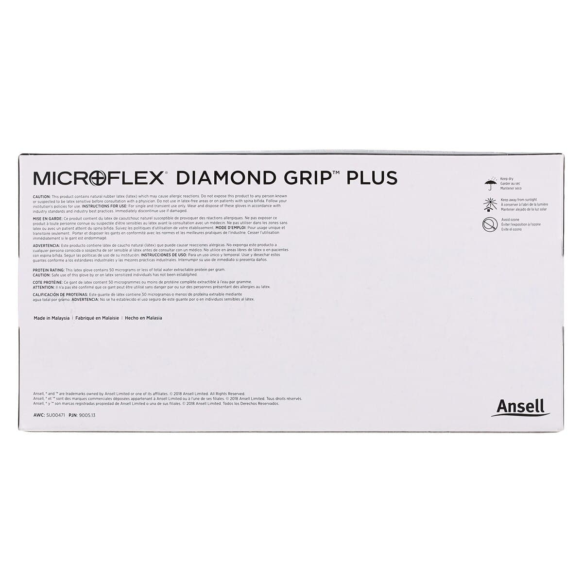Diamond Grip Plus DGP-350 Latex Exam Gloves, Powder-Free, Textured, Non-Sterile, Extra Small, Natural, 100/Box, DGP-350-XS thumbnail 7
