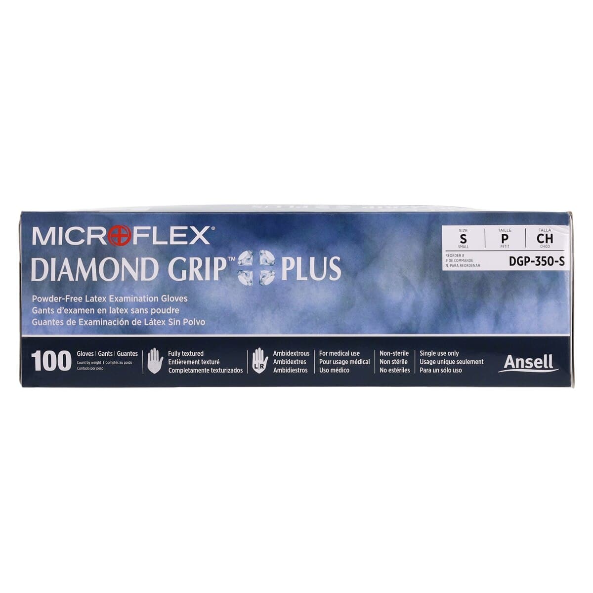 Diamond Grip Plus DGP-350 Latex Exam Gloves, Powder-Free, Textured, Non-Sterile, Small, Natural, 100/Box, DGP-350-S thumbnail 5