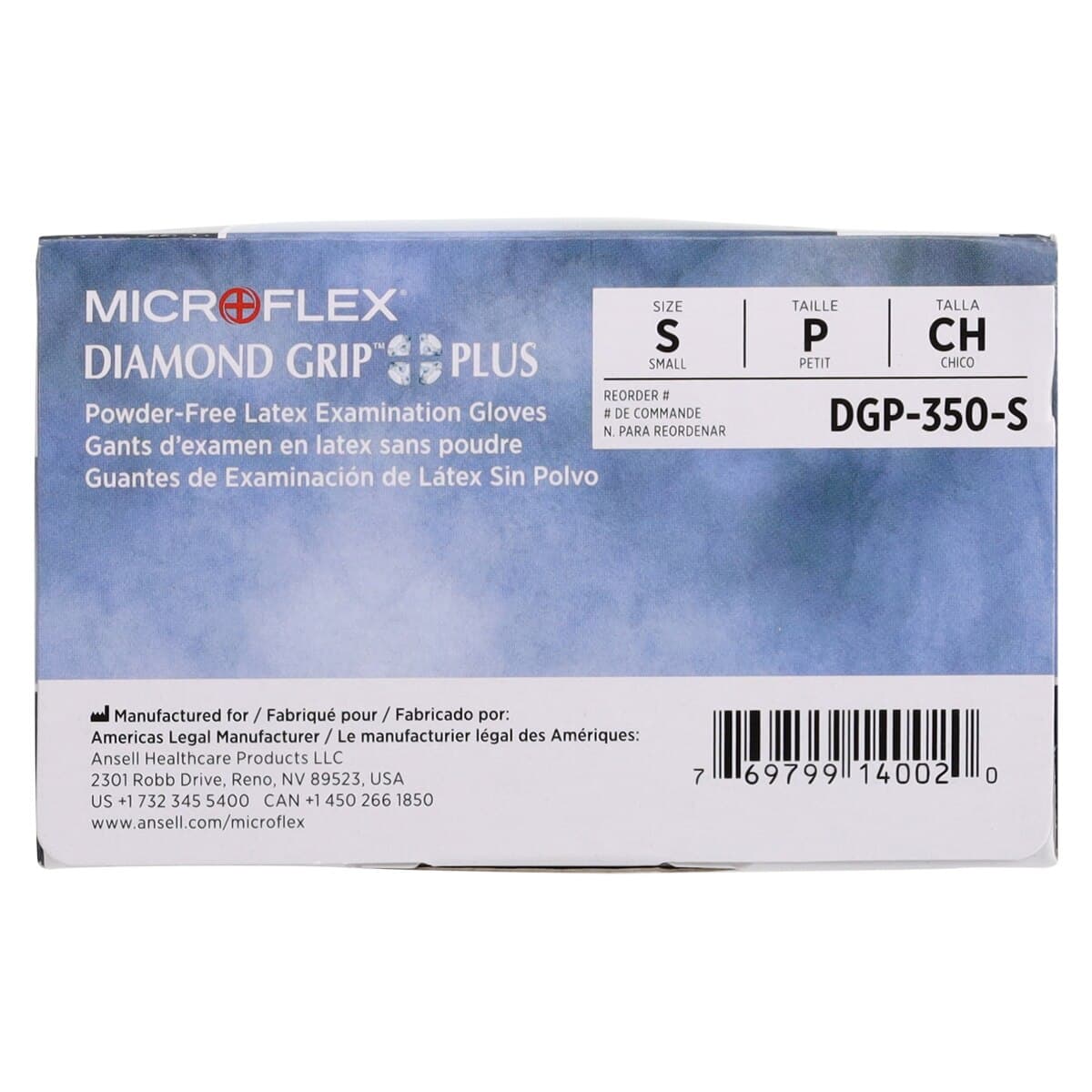 Diamond Grip Plus DGP-350 Latex Exam Gloves, Powder-Free, Textured, Non-Sterile, Small, Natural, 100/Box, DGP-350-S thumbnail 6