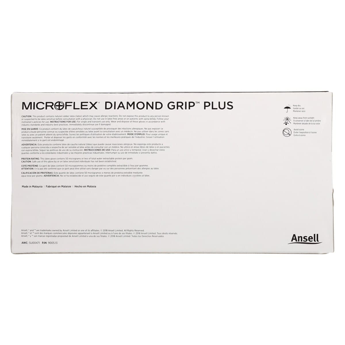 Diamond Grip Plus DGP-350 Latex Exam Gloves, Powder-Free, Textured, Non-Sterile, Large, Natural, 100/Box, DGP-350-L thumbnail 7