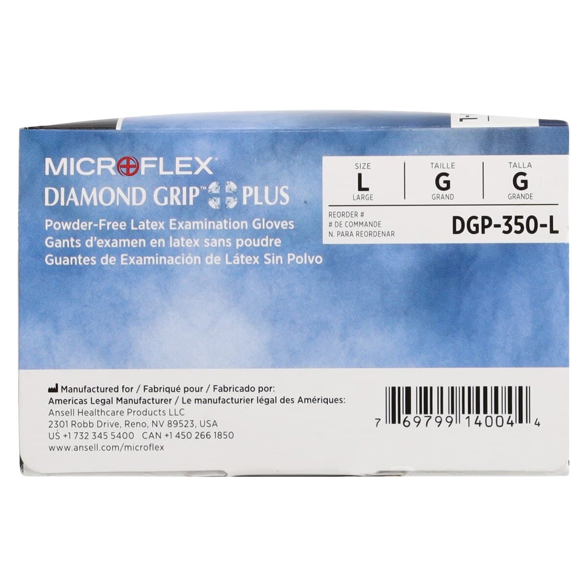 Diamond Grip Plus DGP-350 Latex Exam Gloves, Powder-Free, Textured, Non-Sterile, Large, Natural, 100/Box, DGP-350-L thumbnail 6