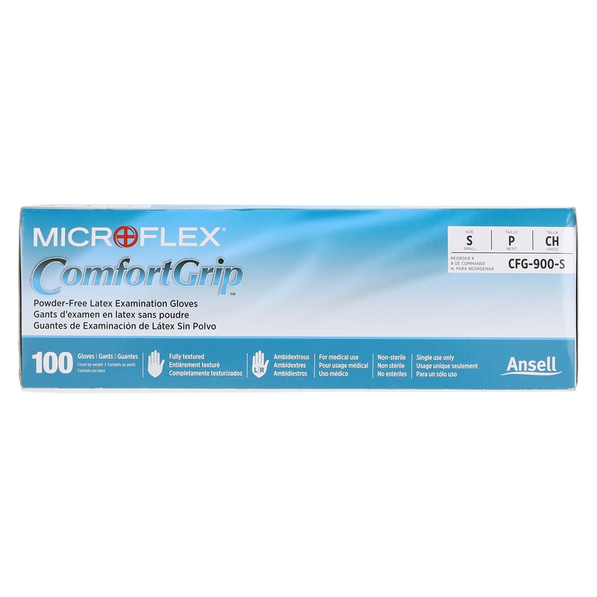 Microflex ComfortGrip CFG-900 Latex Exam Gloves, Powder-Free, Textured, Non-Sterile, Small, Natural, 100/Box, CFG-900-S thumbnail 5