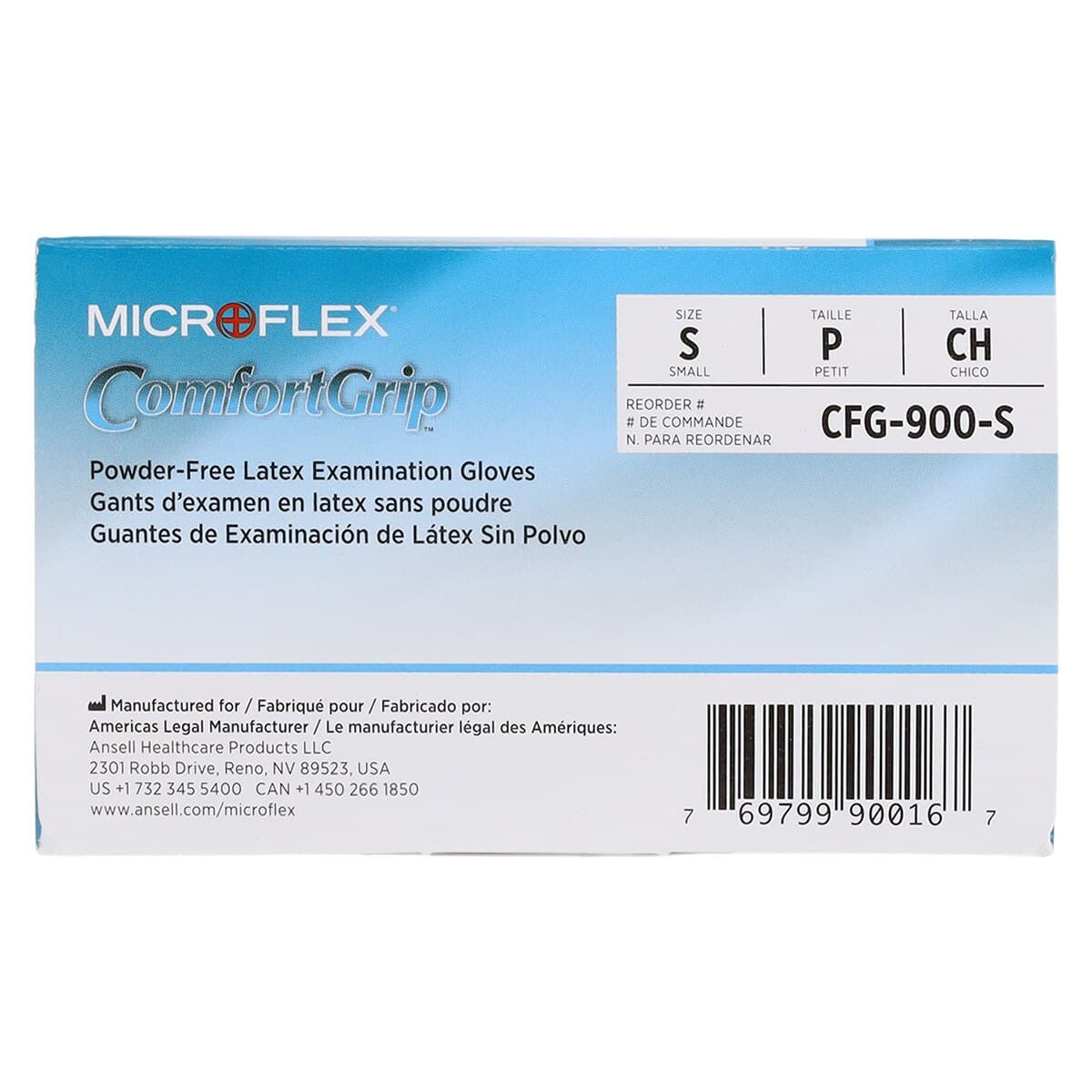 Microflex ComfortGrip CFG-900 Latex Exam Gloves, Powder-Free, Textured, Non-Sterile, Small, Natural, 100/Box, CFG-900-S thumbnail 6