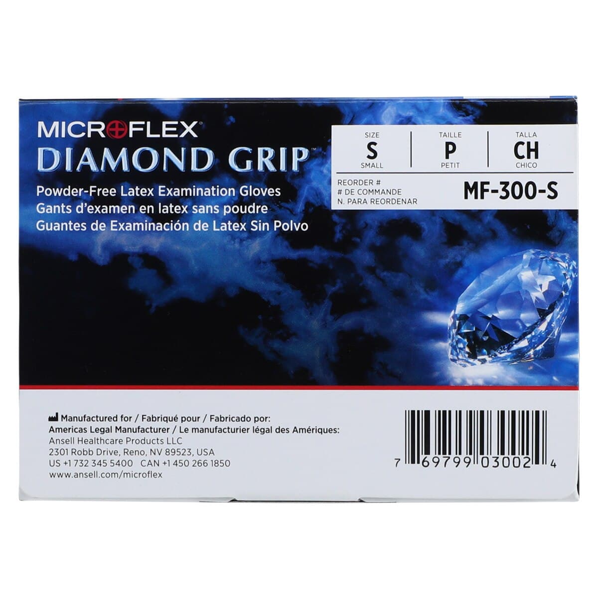 Diamond Grip MF-300 Powder-Free Latex Exam Gloves, Small, Natural, Textured Fingers, 100/Box, MF-300-S thumbnail 6