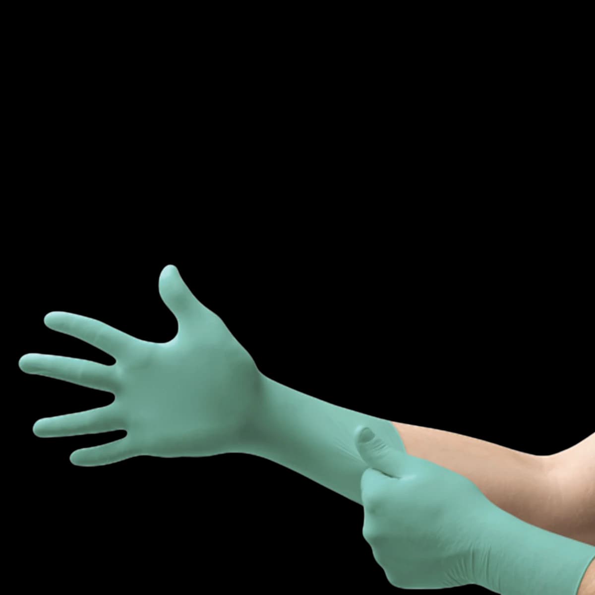 Microflex NeoPro EC Chloroprene Exam Gloves, Powder Free, Non-Sterile, Extended Cuff, Textured, Green, 2X-Large, 50/Box, NEC-288-XXL - Neopro EC NEC-288 Neoprene PF Exam Gloves - Image 1