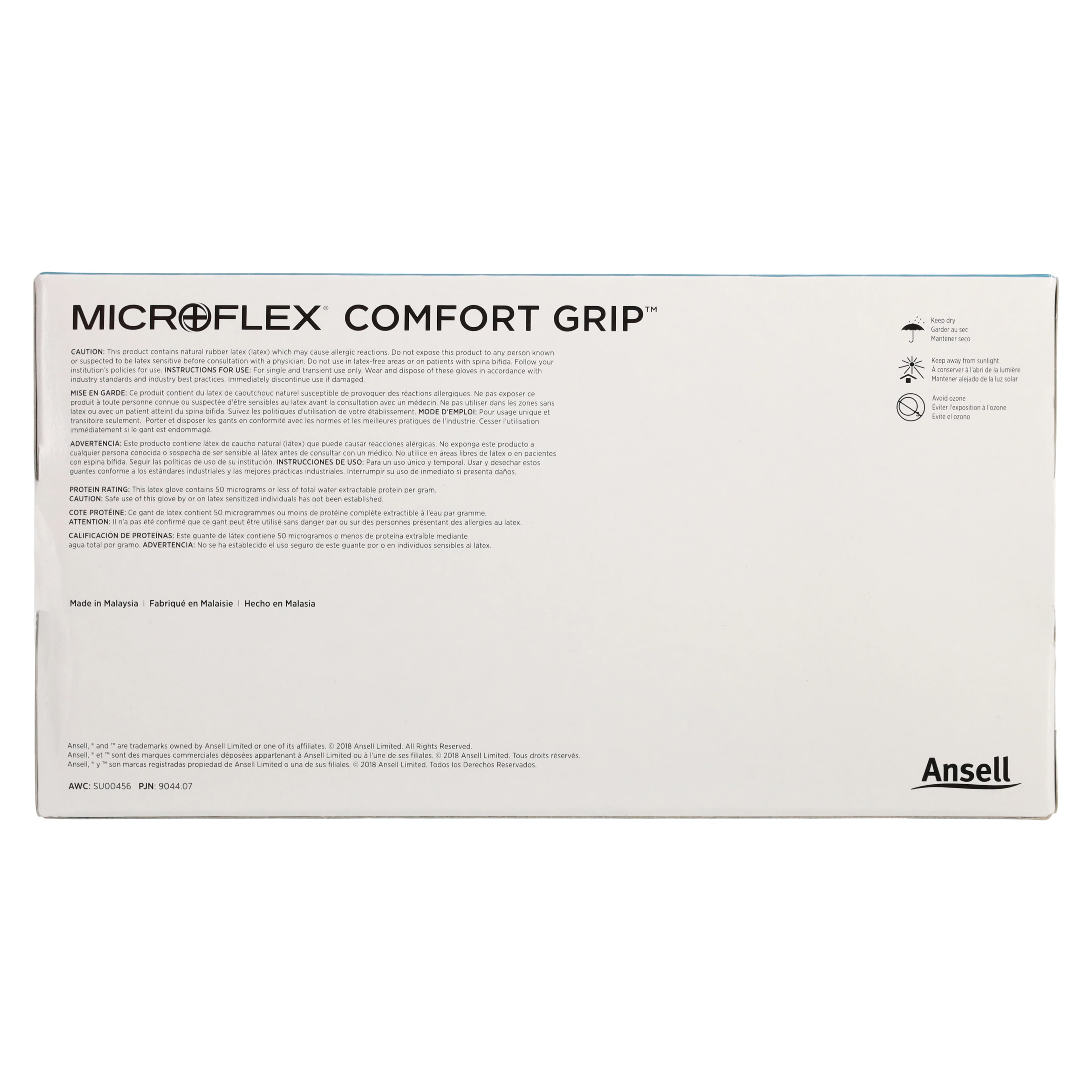 Microflex ComfortGrip CFG-900 Latex Exam Gloves, Powder-Free, Textured, Non-Sterile, Extra Small, Natural, 100/Box, CFG-900-XS thumbnail 7