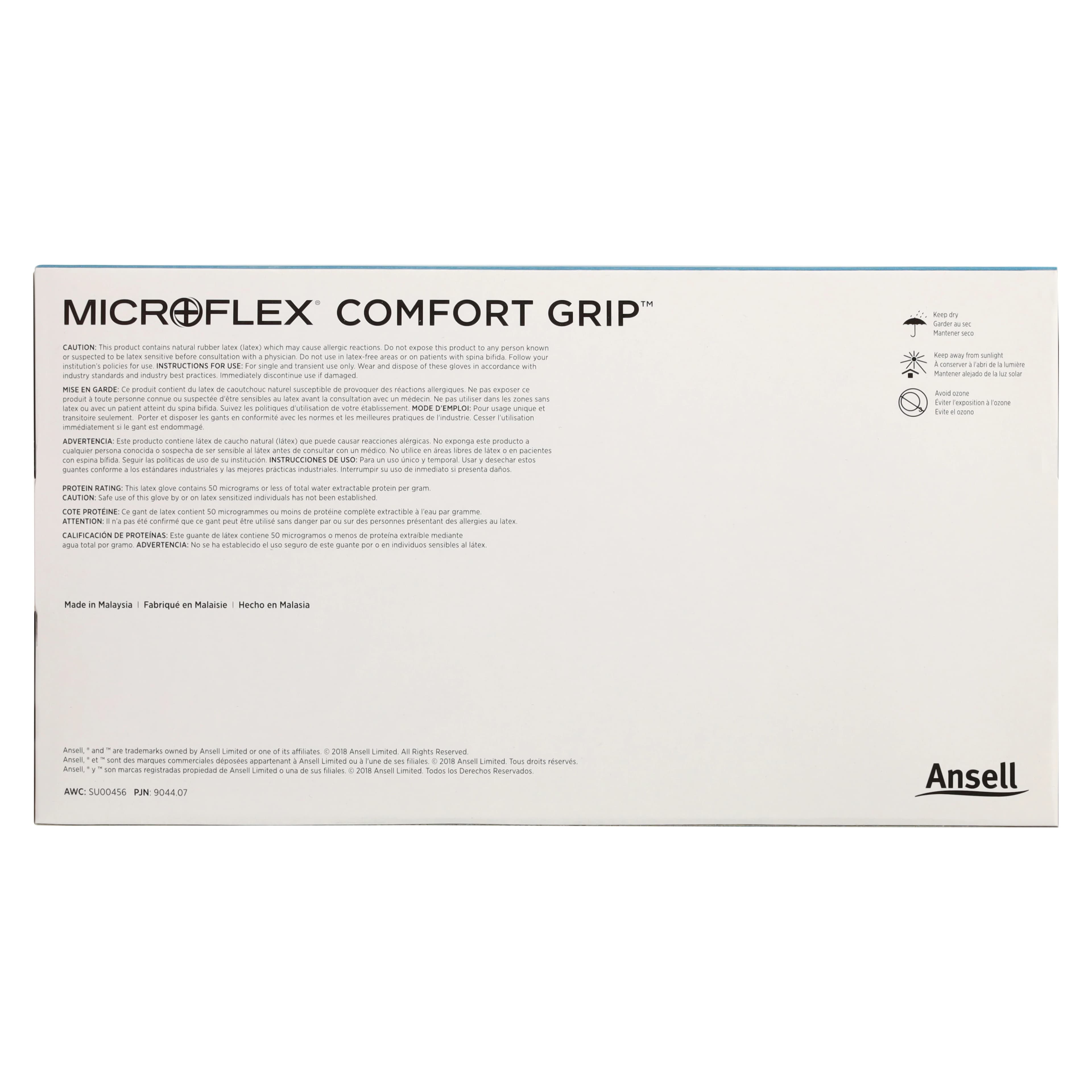 Microflex ComfortGrip CFG-900 Latex Exam Gloves, Powder-Free, Textured, Extra Large, Natural, 100/Box, CFG-900-XL thumbnail 7