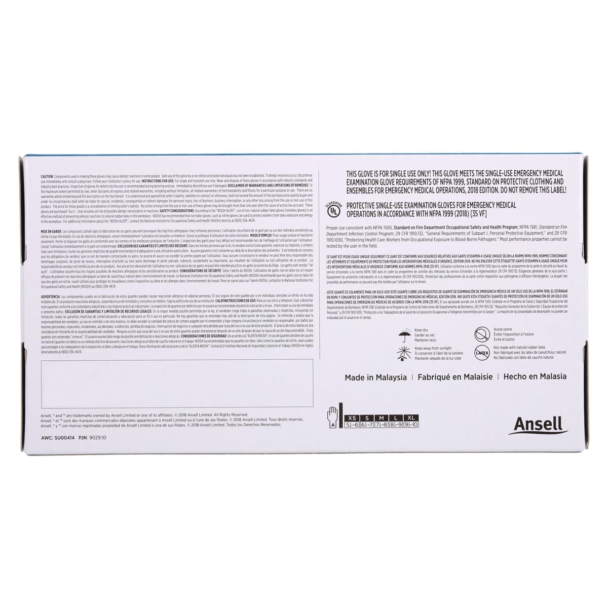 FreeForm SE Supersoft Nitrile Exam Gloves, Powder Free, Non-Sterile, Medium, Blue, 100/Box, FFS-700-M thumbnail 4