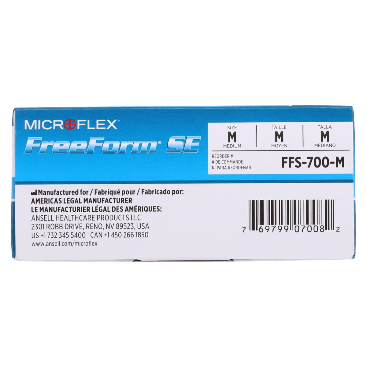FreeForm SE Supersoft Nitrile Exam Gloves, Powder Free, Non-Sterile, Medium, Blue, 100/Box, FFS-700-M thumbnail 2