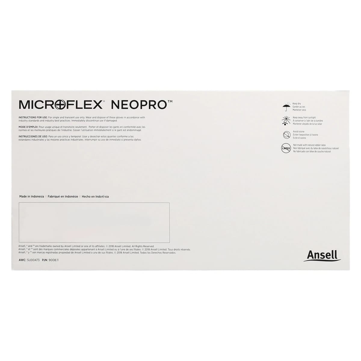 Microflex NeoPro Chloroprene Exam Gloves, Powder-Free, Non-Sterile, Textured, Small, Green, 100/Box, NPG-888-S thumbnail 7
