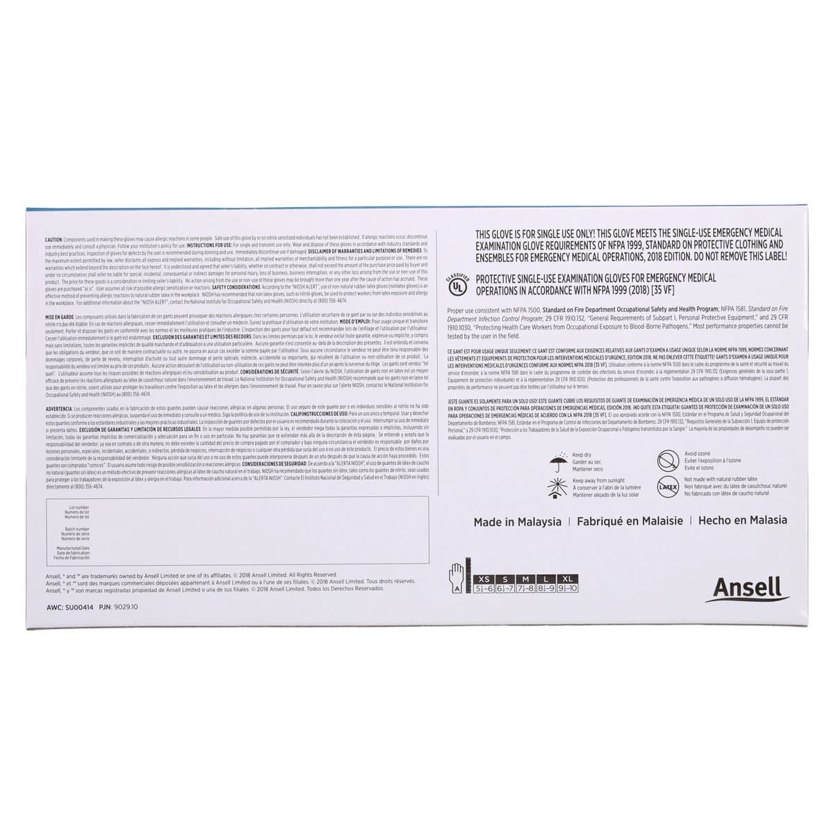 Microflex FreeForm SE Nitrile Exam Gloves, Powder Free, Non-Sterile, Extra Small, Blue, 100/Box, FFS-700-XS thumbnail 4