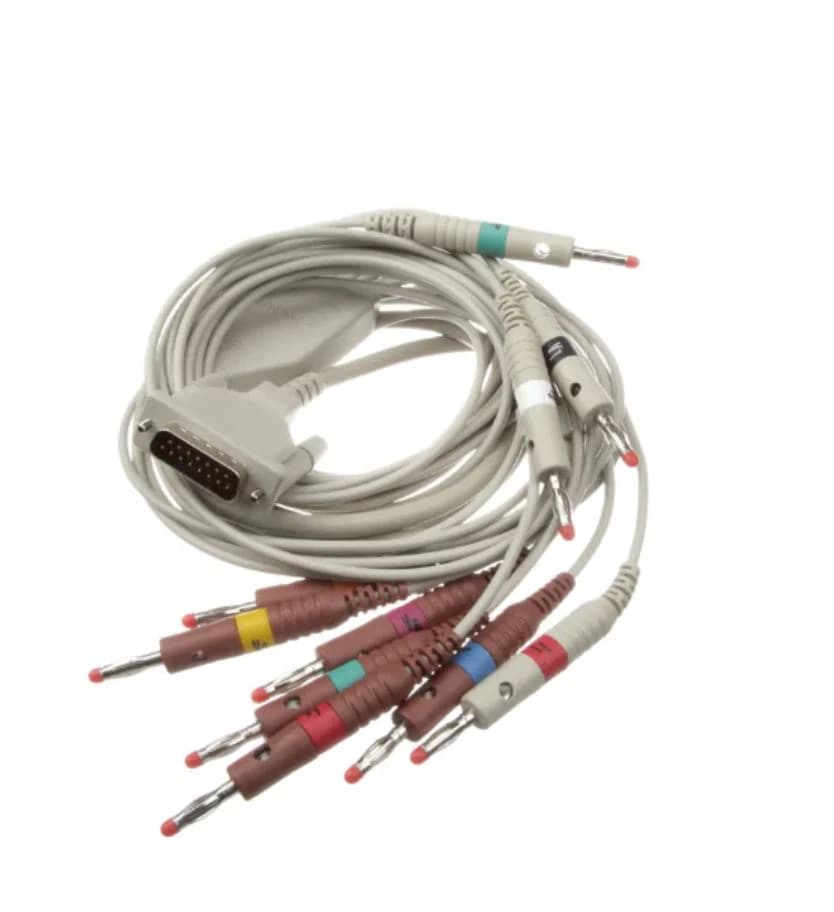 Welch Allyn CP50/CP150 EKG Cable, 3-Channel, 10-Lead, Banana Clip, Each - EKG Cable CP50/150 3-Channel - Image 1